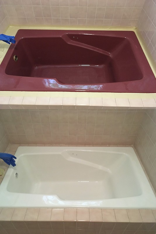Bathtub refinishing before and after